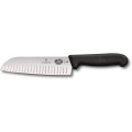 Cuchillo Santoku con alveolos 17cm Fibrox negro | 5.2523.17 •