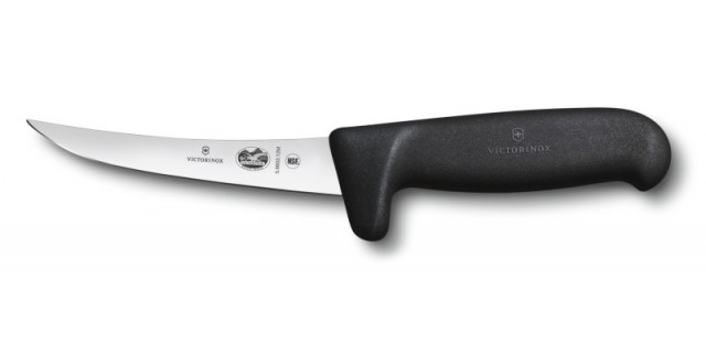 Cuchillo deshuesador curvo Fibrox negro 12 cm Safety grip  | 5.6603.12M •