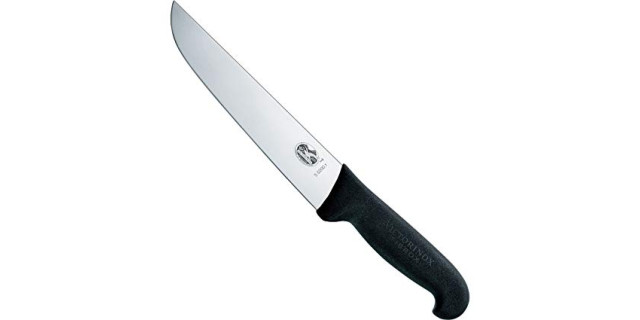 Cuchillo carnicero hoja angosta curva fibrox negro | 5.7203.20 •