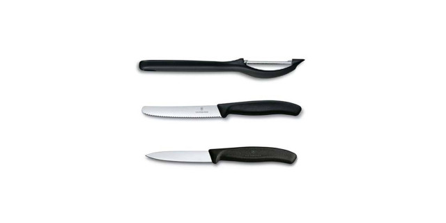 SwissClassic Set de cuchillos con pelador 3 piezas negro | 6.7113.31 •