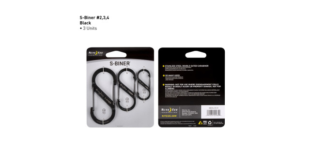 S-Biner #2 #3 #4 Negro - 3 Piezas [SB234-03-01] +